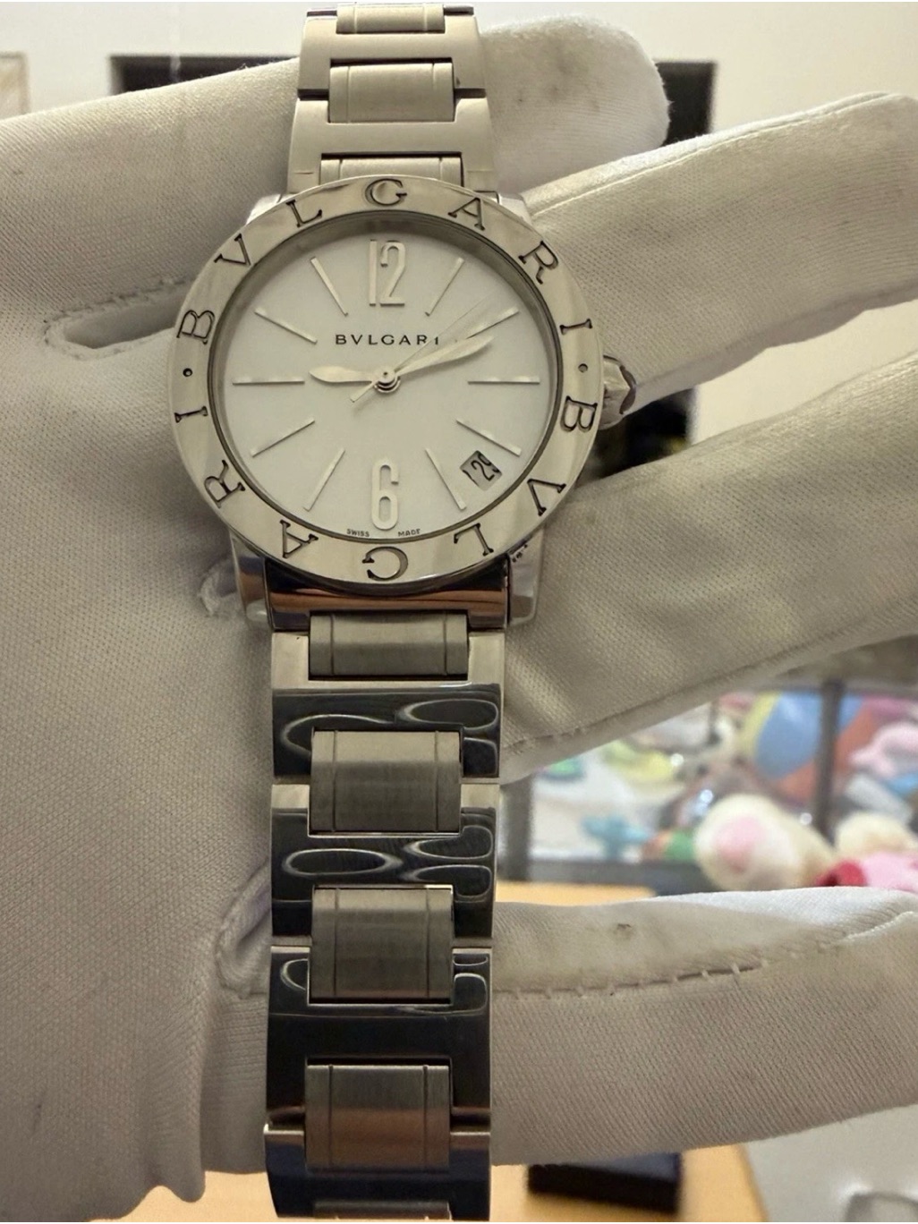 Bvlgari Bulgari Bvlgari 33mm Automatic White Dial Ladies Watch Bbl 33 S Steel